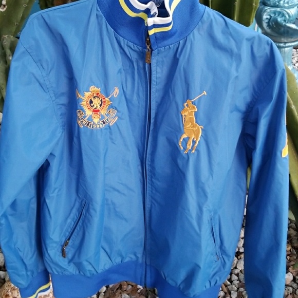 light blue polo jacket